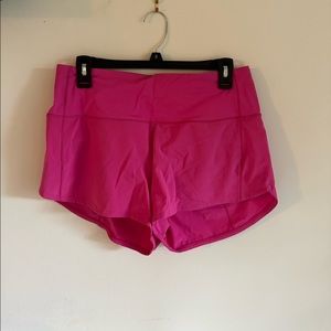 Lululemon Speed Up 2.5 inch shorts Sonic Pink